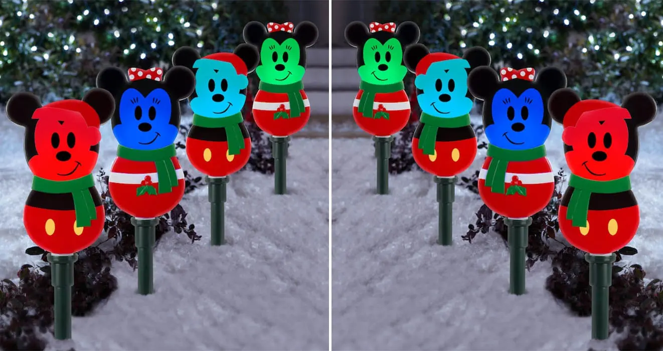 Mickey And Minnie Pathway Lights