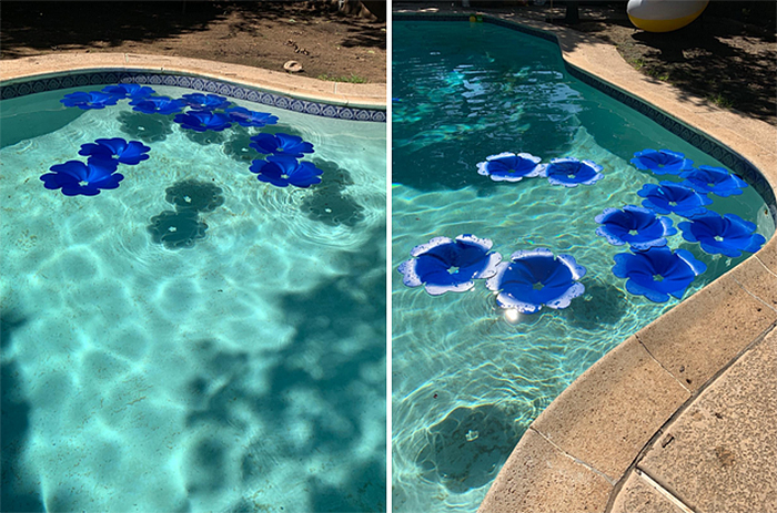 floating floral lily pads pool heater