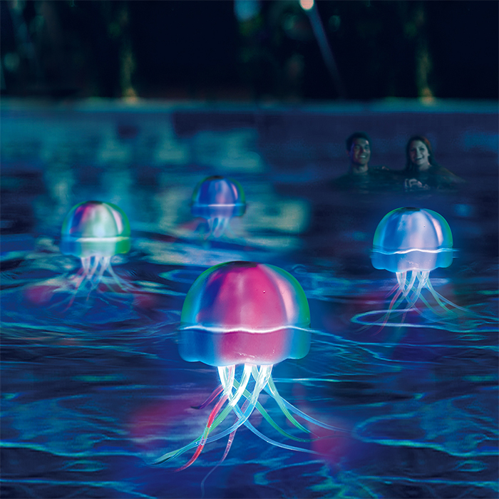 floating jellyfish lights led night pool