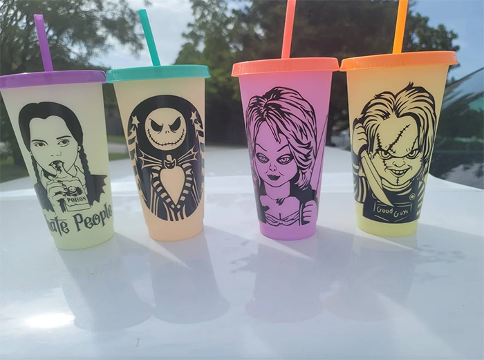halloween color-changing cups