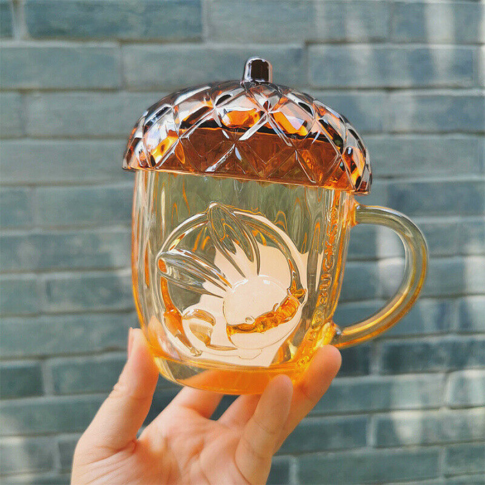 starbucks glass acorn mug