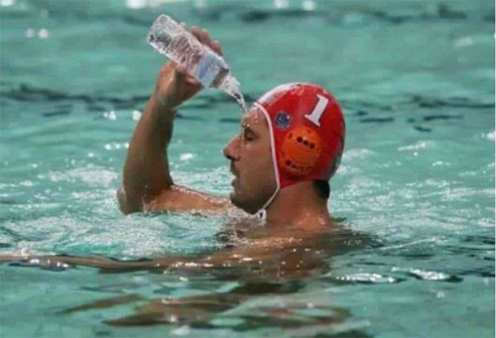 strange things swimmer washing face