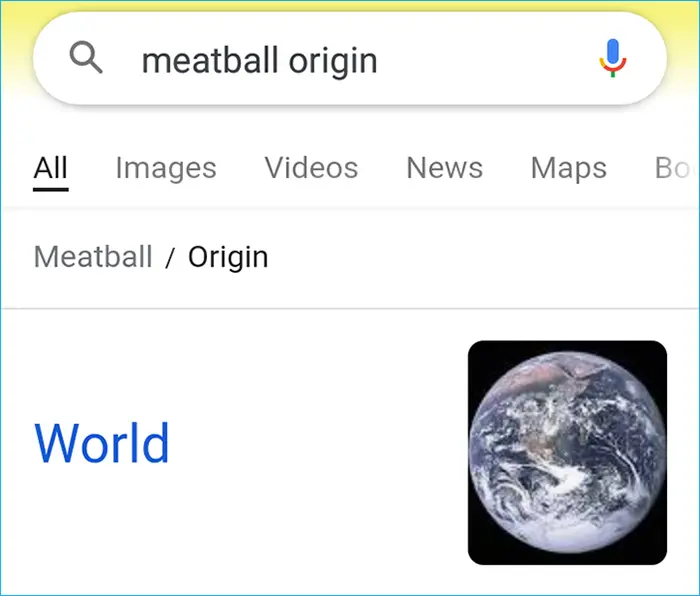technically true meatball origin