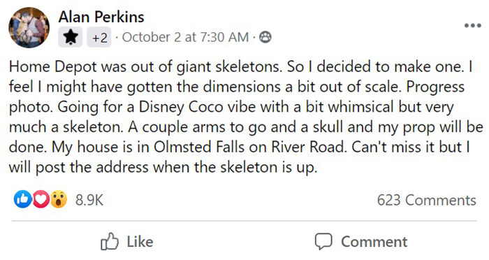 alan perkins cleveland haunt club facebook group post