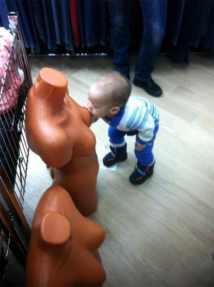 boy breastfeeding on dummy