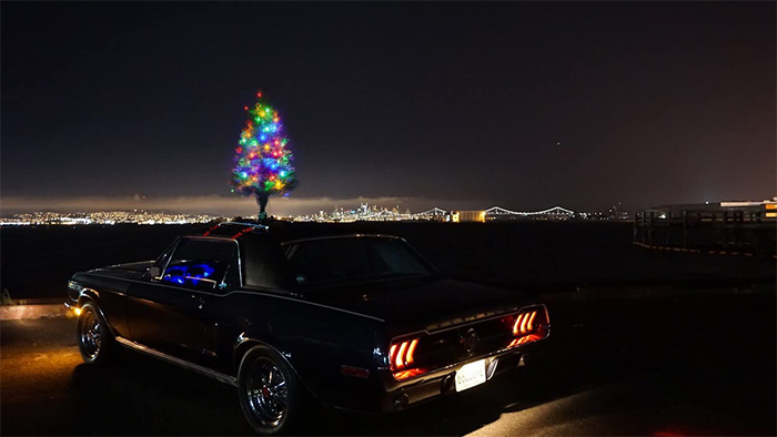 car top christmas tree light-up