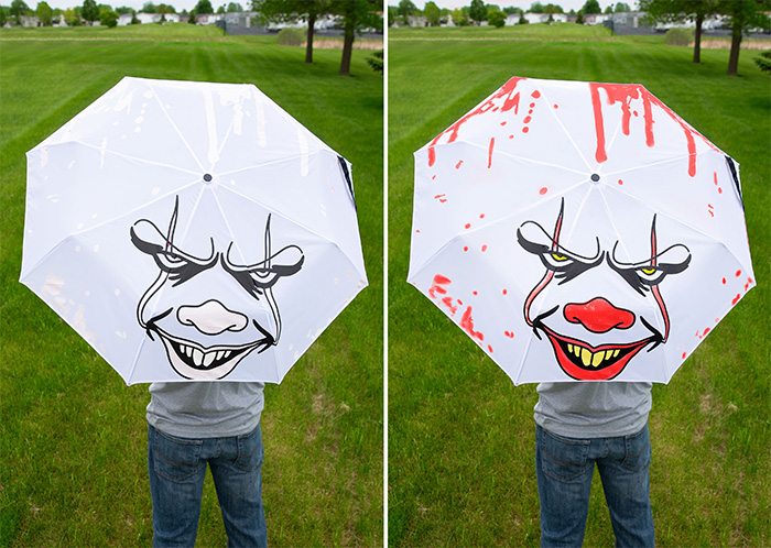 color-changing pennywise umbrella liquid reactive
