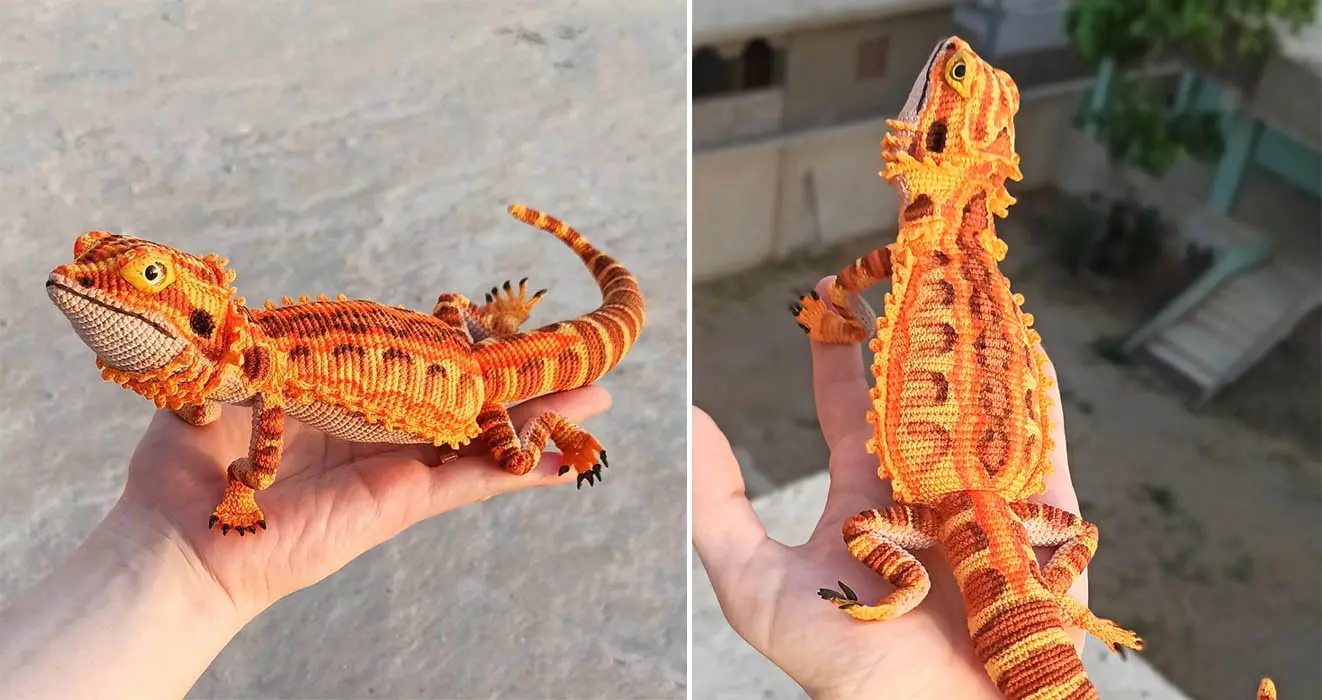 crochet bearded dragon