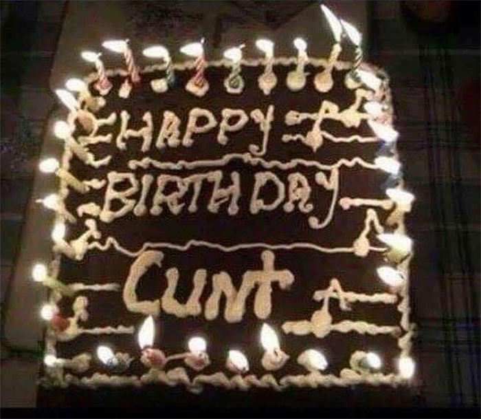 funny birthday cake for clint
