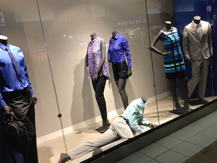 funny fallen mannequin