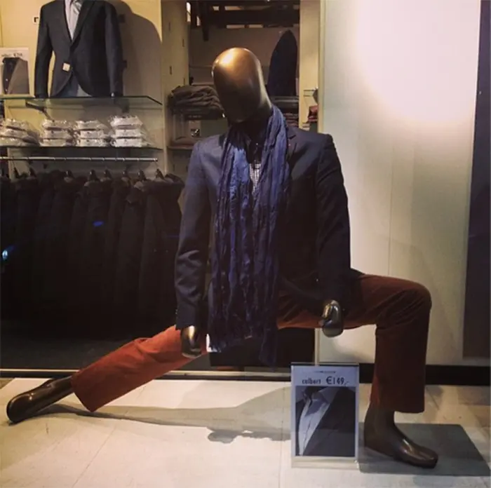 funny mannequin saucy pose