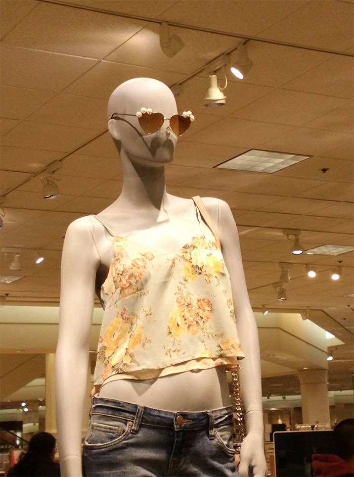 funny mannequin shadow mustache