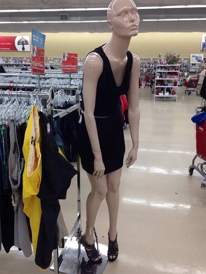 funny mannequin unenthusiastic pose