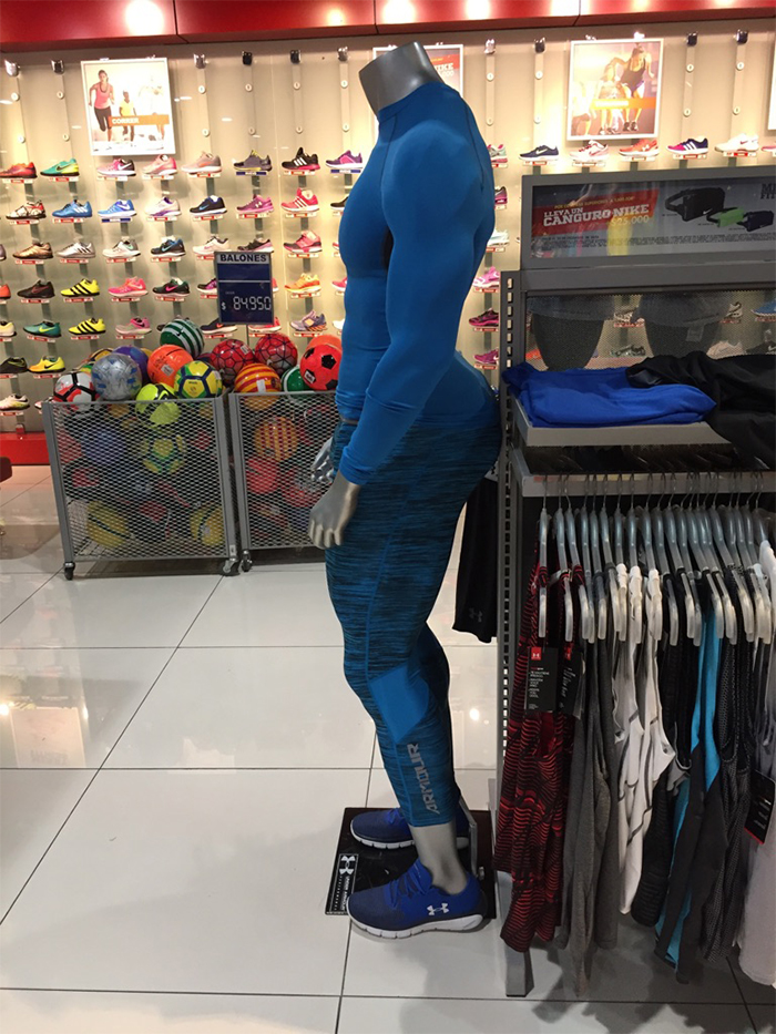 funny mannequin unrealistic body expectations men