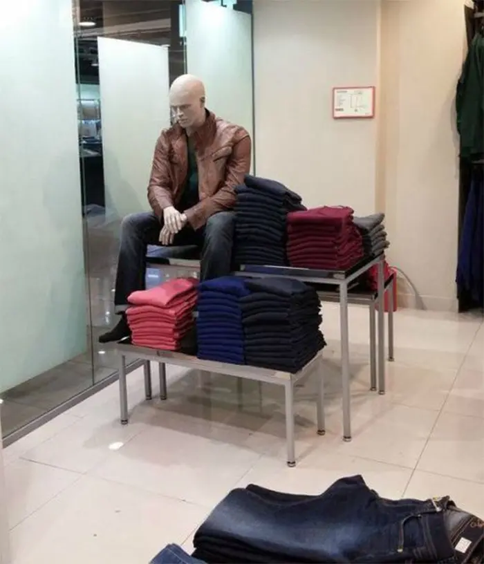 funny overly sad mannequin
