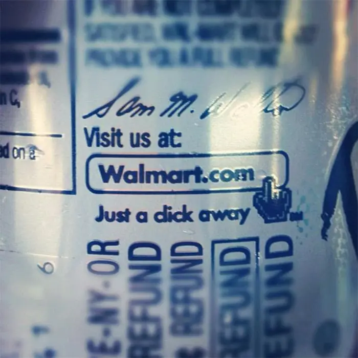 funny product label walmart click away