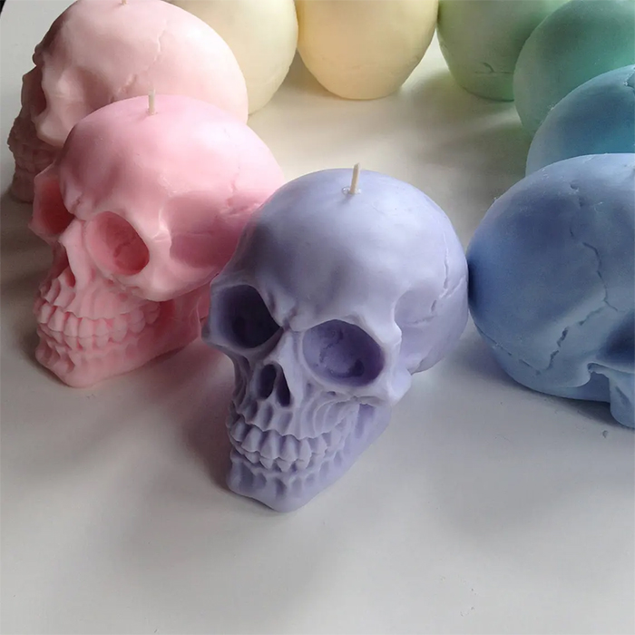 large skull candle colors and scents