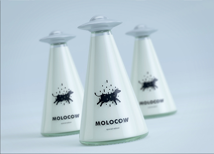 molocow ufo milk bottle clever packaging