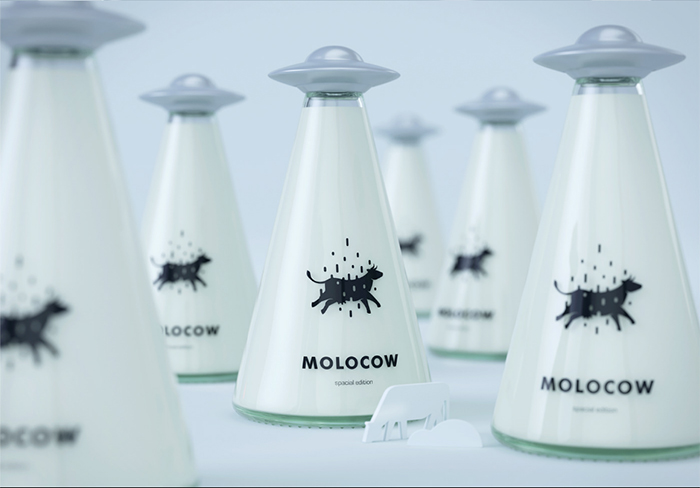 molocow ufo milk bottle creative packaging