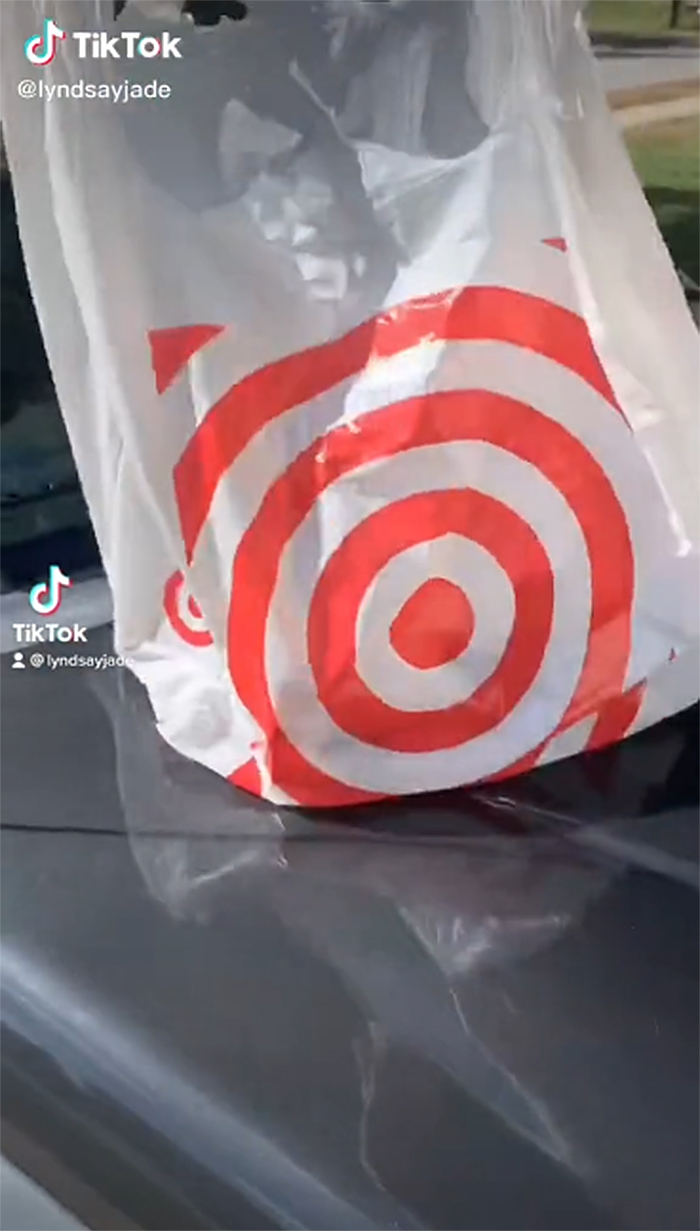 tiktok target plastic bag