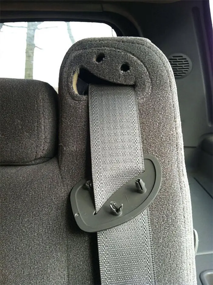 faces everywhere happy seat belt