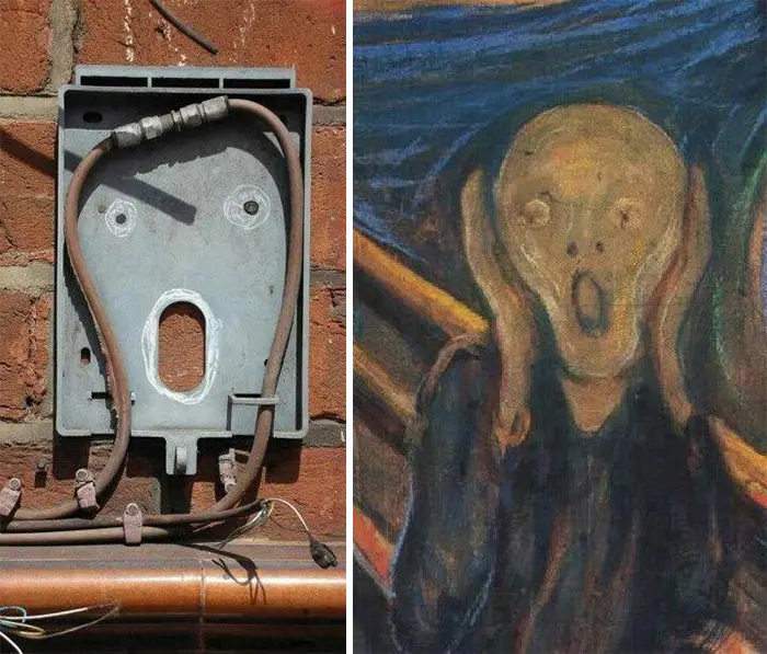 funny pareidolia the scream