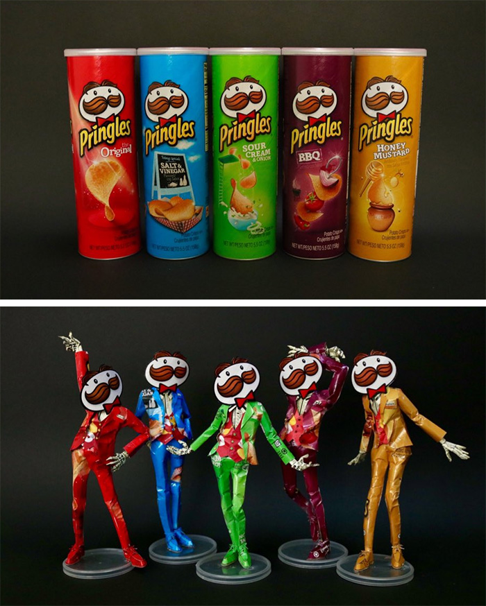 haruki product packaging art pringles