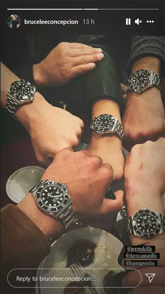 keanu reeves stuntmen wrap gift rolex submariner