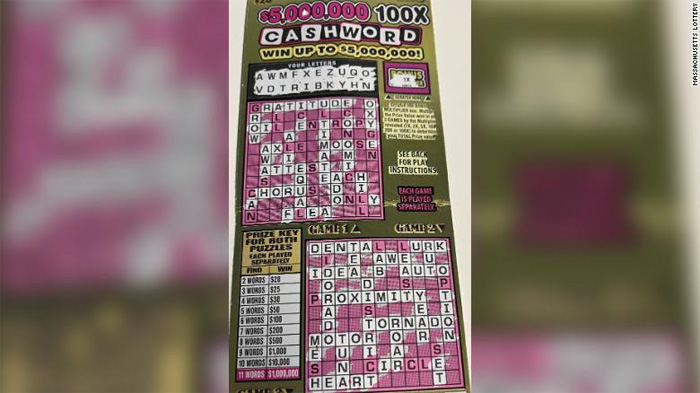 massachusetts lottery cashword ticket