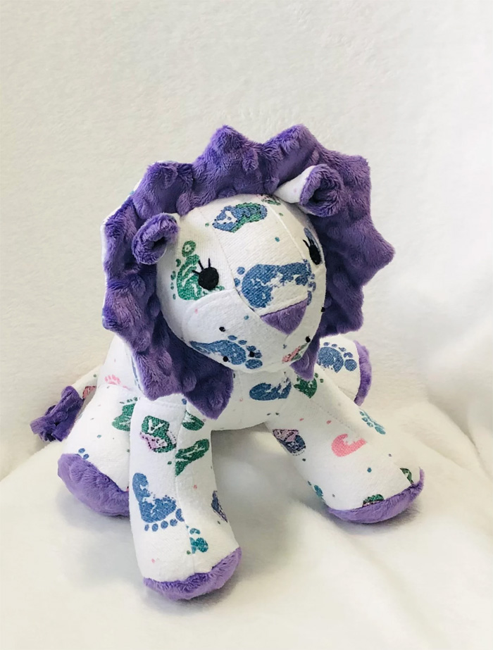 baby first blanket plush purple lion