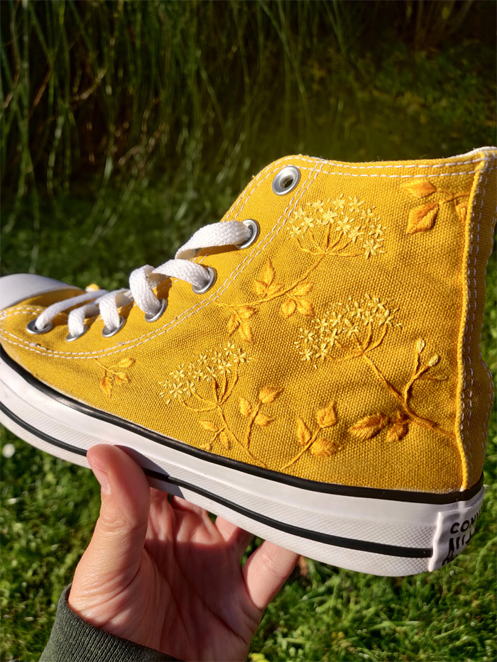 creative needlecraft converse flowers