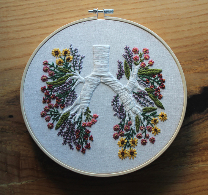 creative needlecraft floral lungs