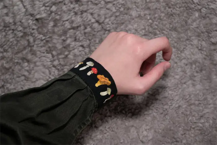 creative needlecraft mushroom ring sleeve cuff