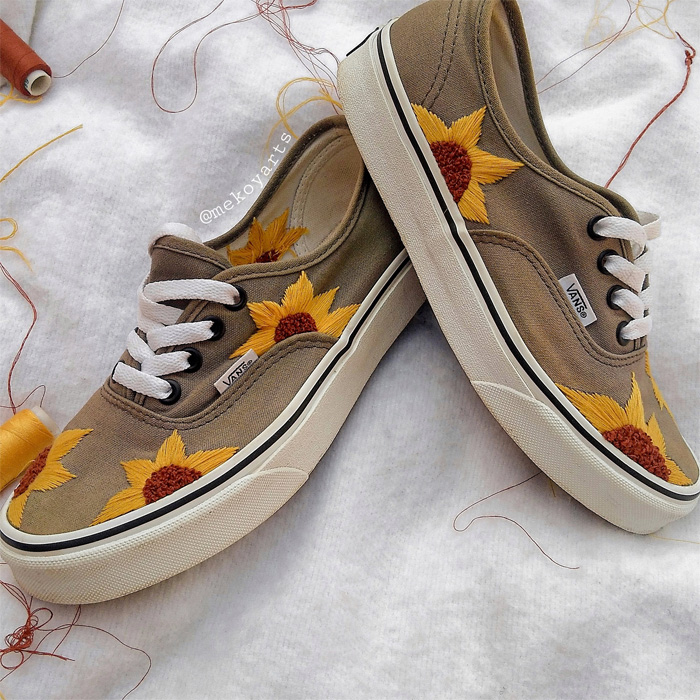 creative needlecraft sunflower vans