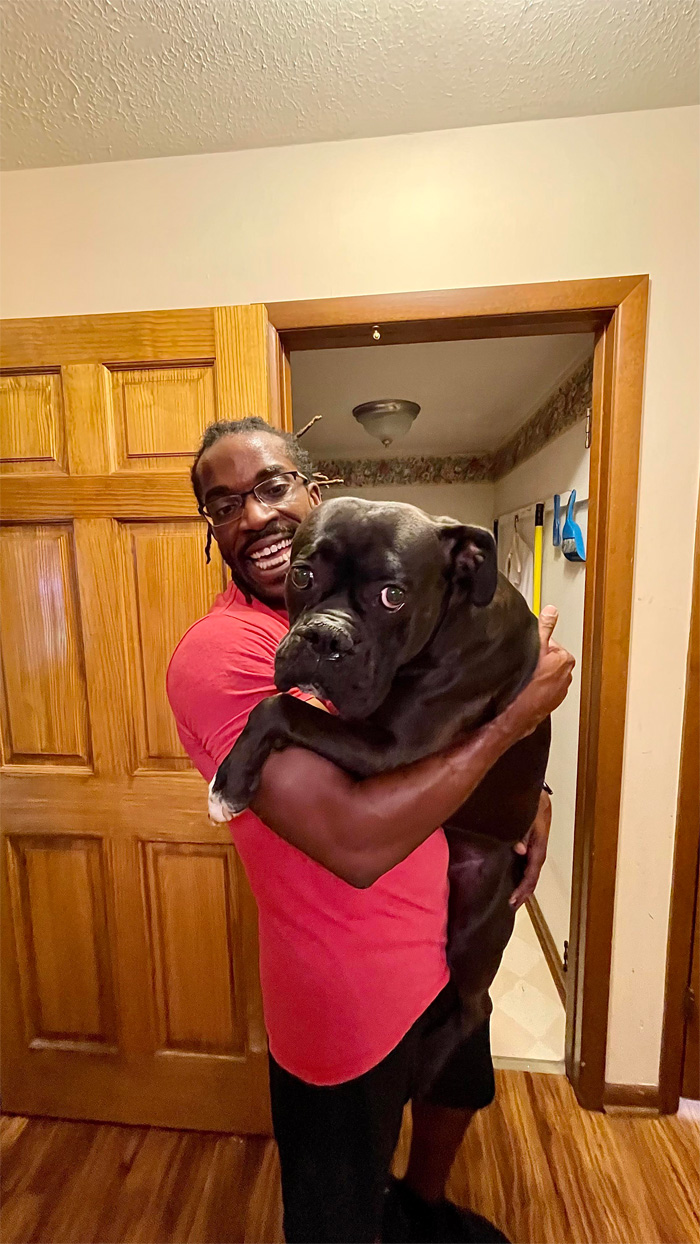 cute pets 80 pounder dog