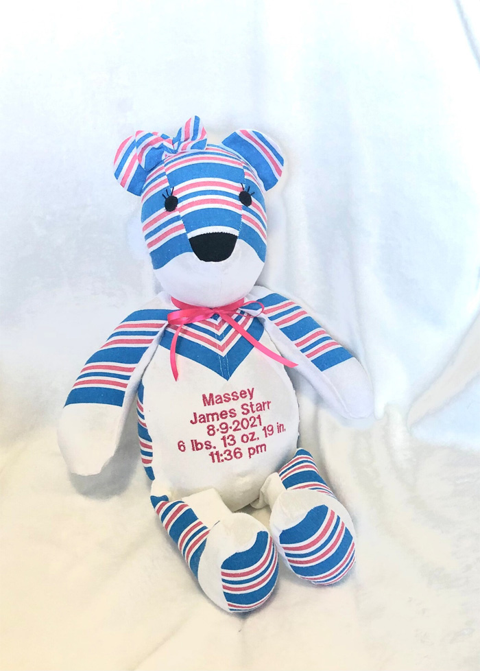 Custom Memory Bear Made With Baby Blanket