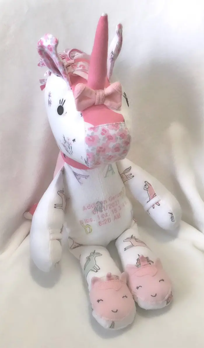 keepsake stuffed animal pink unicorn