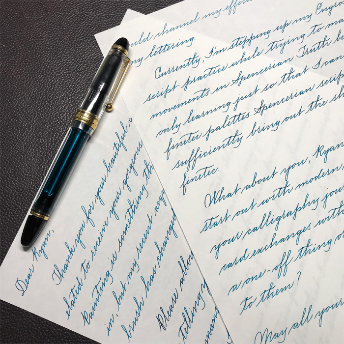 perfect handwriting spencerian cursive script