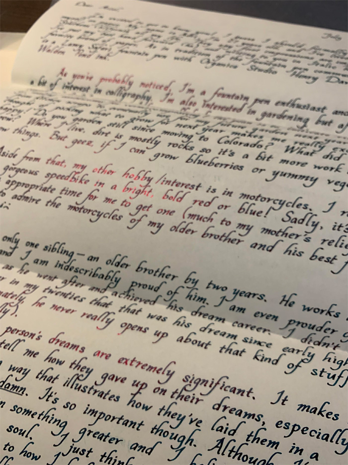 stylistic writing pen pal letter