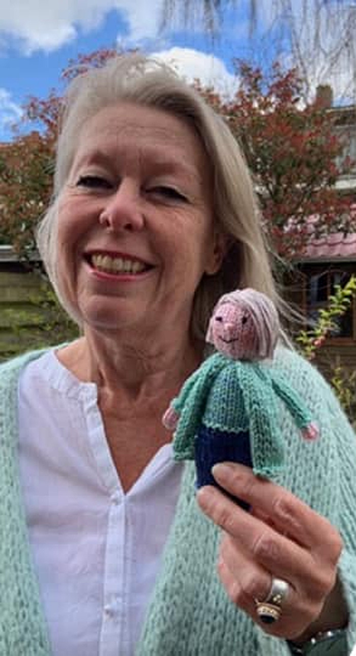 teacher knitted dolls