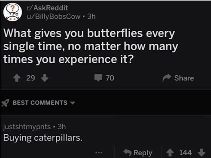 savage answers butterflies catterpillars