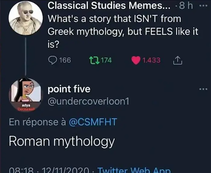 technically true greek roman mythology
