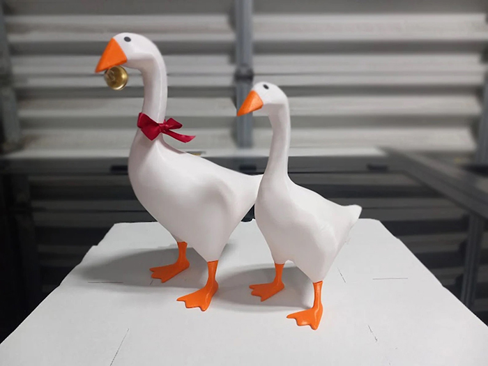 3d printed magnetic goose figurines