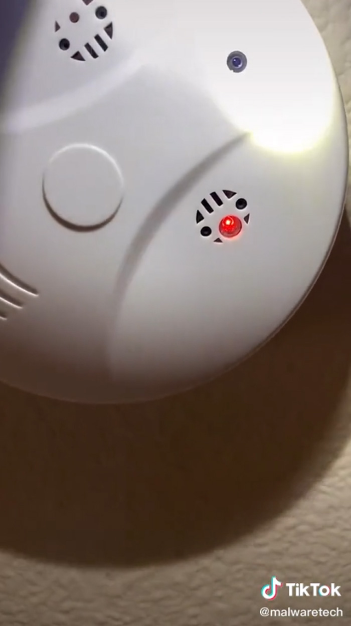 airbnb fire alarm hidden cameras
