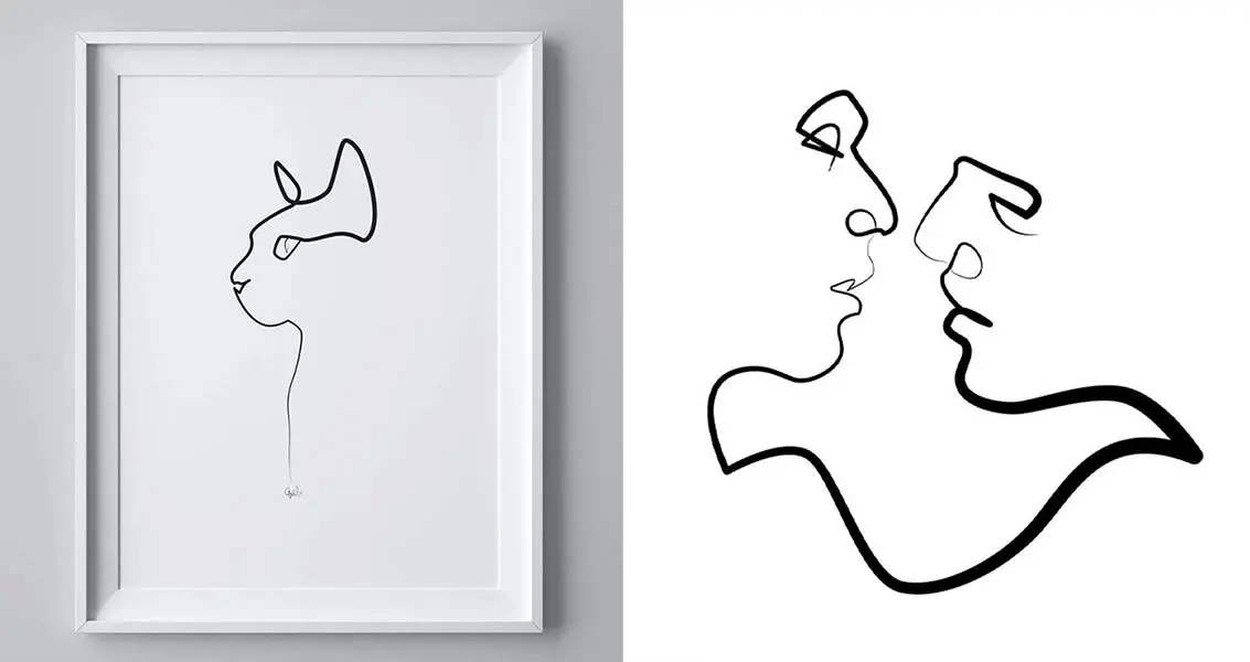 one Continuous Line drawings