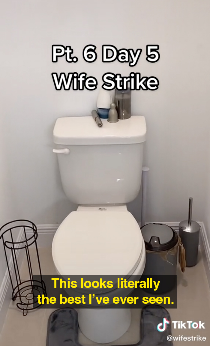 wife strike toilet improvement