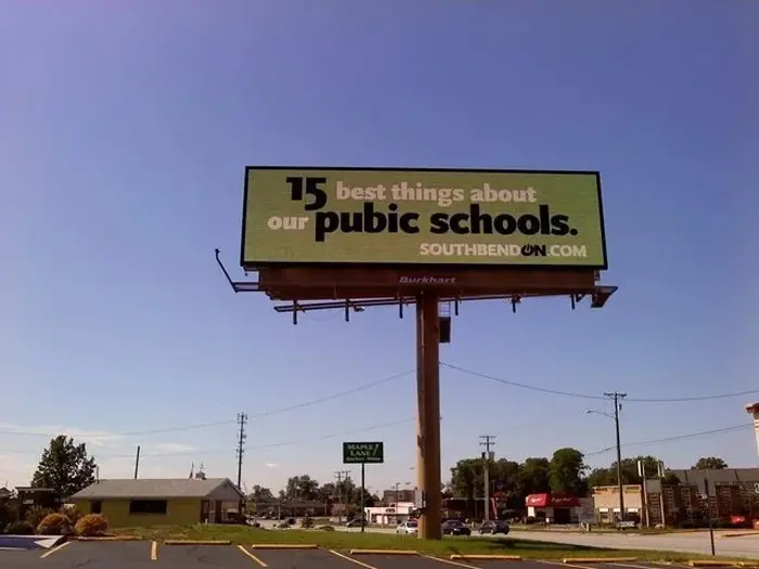 worst spelling mistakes pubic schools