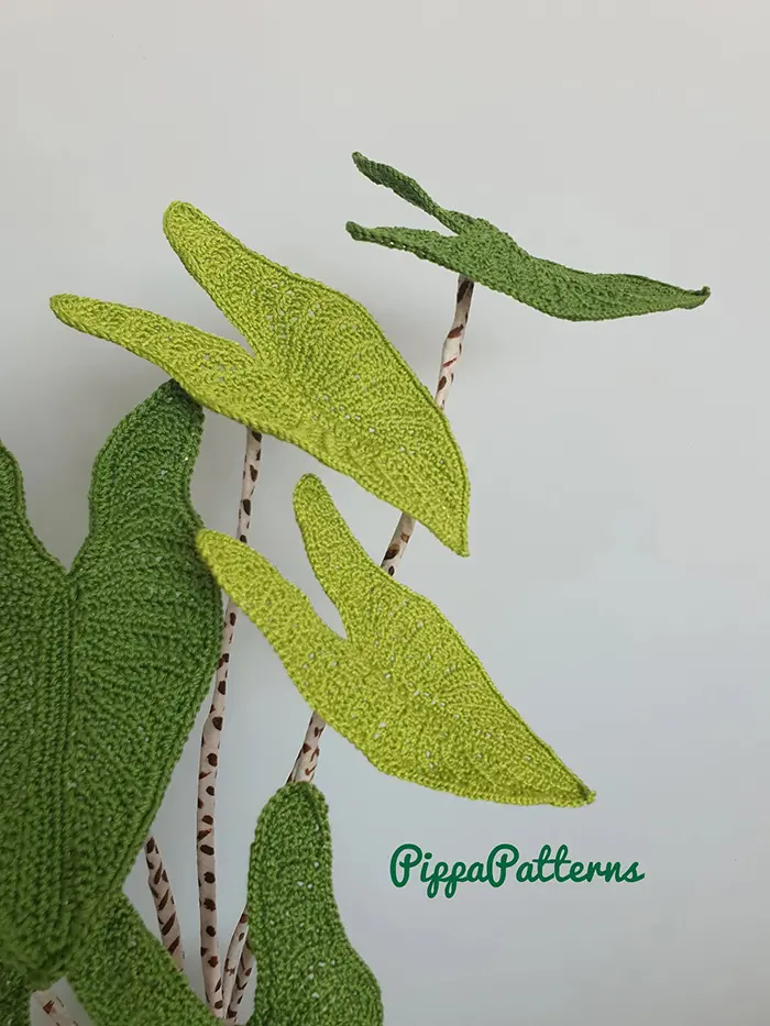 knitted alocasia zebrina elephant ear