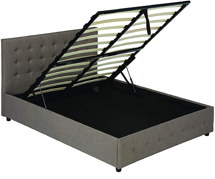 platform bed with space-saving feature