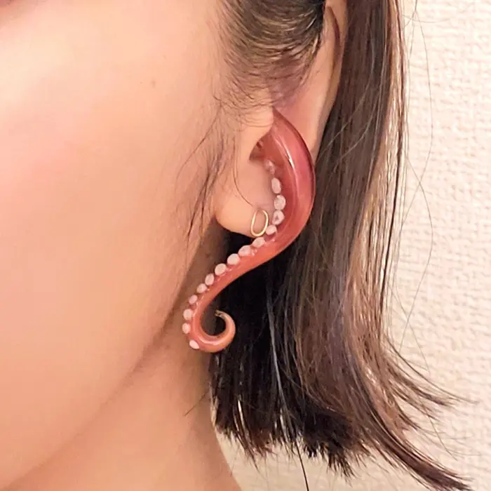 octopus limb inspired ear accessory